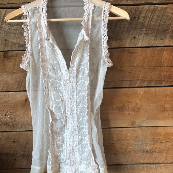 Crocheted Lace Tank Top for Layering - Picture 9 of 9